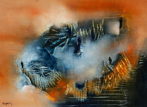 Ethereal abstract painting by Gabriela Cabeza