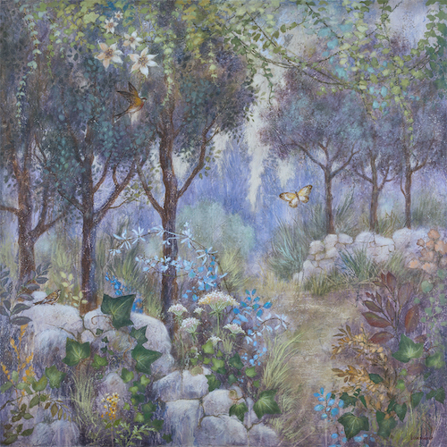 Softly colored nature landscape by painter Lisa Marie Kindley