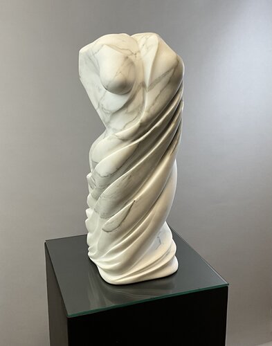Marble contemporary sculpture of Aphrodite by Christina Bertsos
