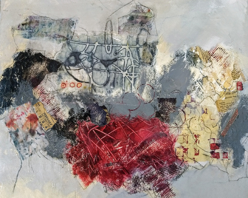 mixed media abstract painting by Patricia Raible