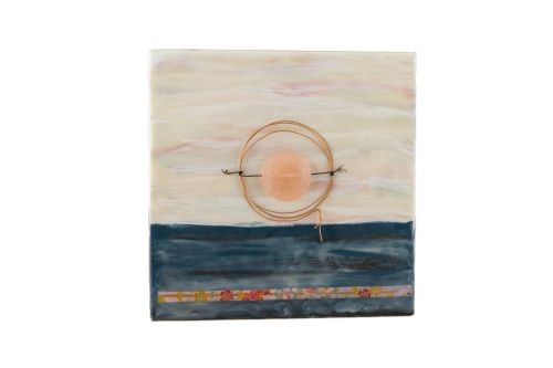 small encaustic abstract painting by France Benoit