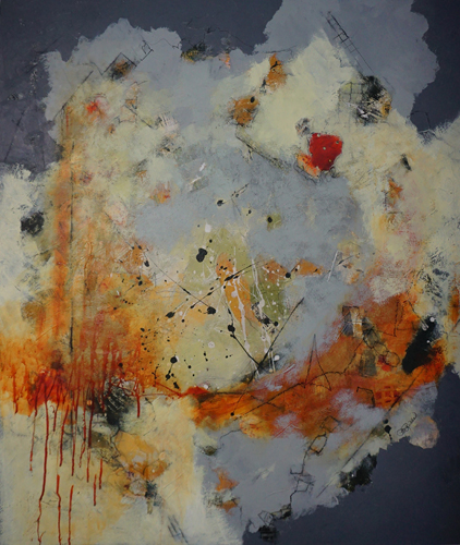 mixed media abstract painting by artist Patricia Raible