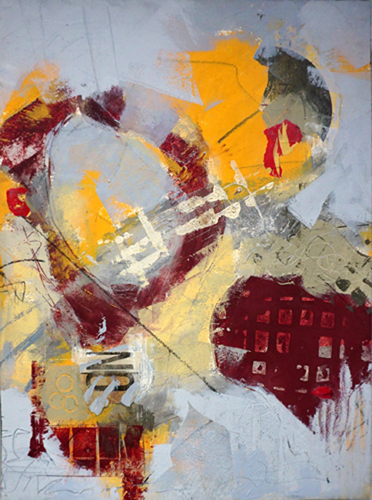 Abstract mixed media painting by Patricia Raible