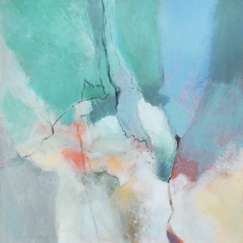 pastel abstract acrylic painting by Margaret Dobbins