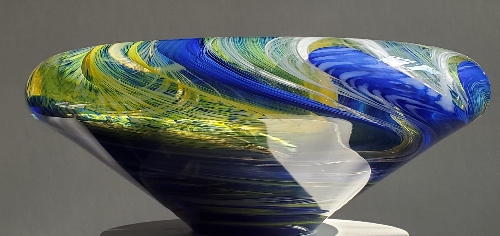 multicolored glass sculpture by Steven Schaefer