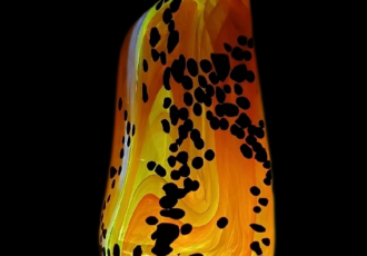 Glass sculpture from Magma Series by Steven Schaefer