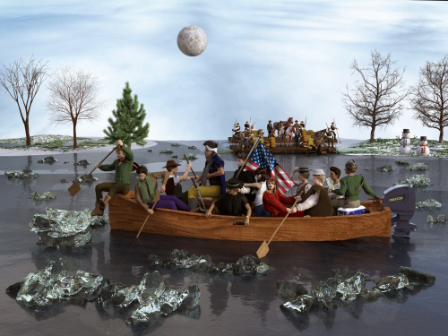 digital art of Washington Crossing the Delaware by New Phoenix