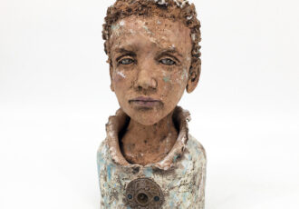 Figurative ceramic sculpture by artist Mary Means