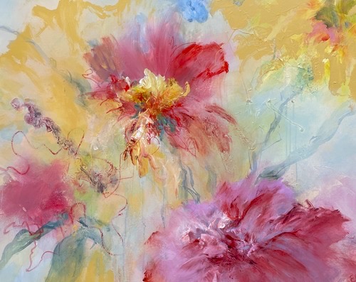 floral painting by Ellen Hathaway