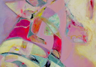 abstract painting in a soft palette by Yasmeen Beyhum