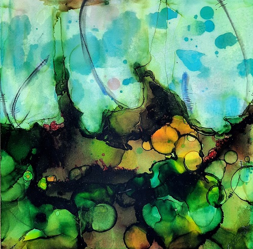 alcohol ink painting by Chrissa Star