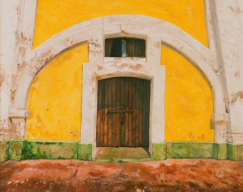 Painting of a doorway in San Juan by Andrew Smith