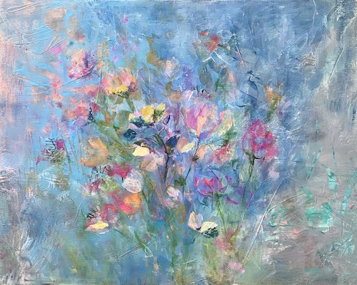 abstract floral painting