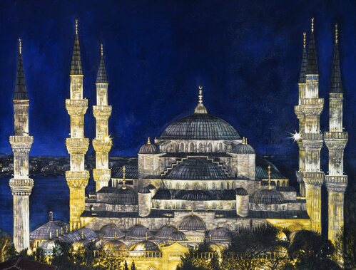 Painting of a mosque by Andrew Smith
