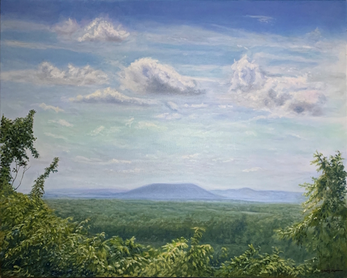 Overlook landscape in oil by painter Sherry Mason