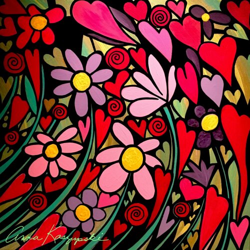 whimsical flower painting