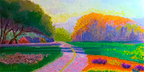 Colorful landscape by Rossana Kelton