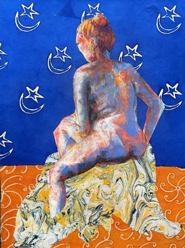 Figurative collage, nude