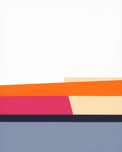 minimalist painting of a sunset by Ingrid Ludt