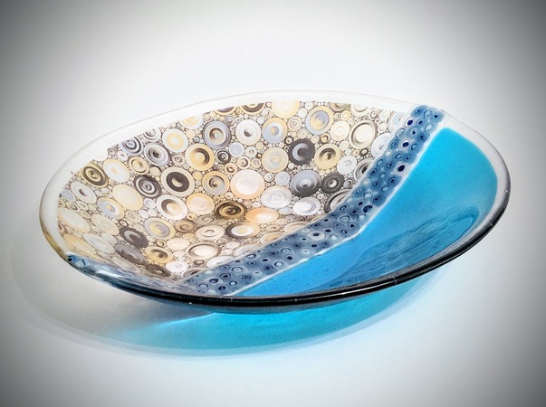 handmade glass platter by Katherine Berg