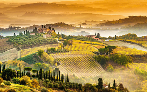 landscape photograph of Chianti, Italy