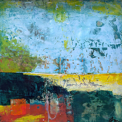 bold abstract landscape by Roann Mathias