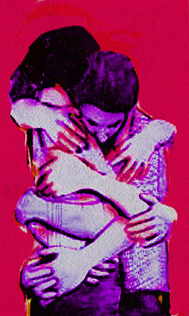 digital art of a hug by ZECO