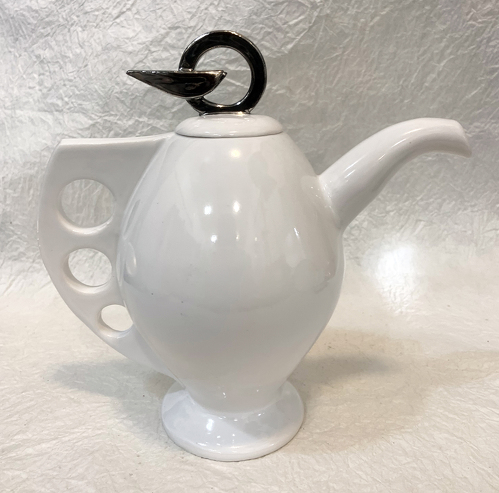 winged porcelain teapot by Robert Snyder