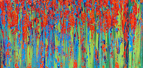 Colorful abstract painting by Sue Mooney