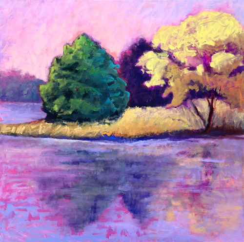 Colorful oil painting landscape