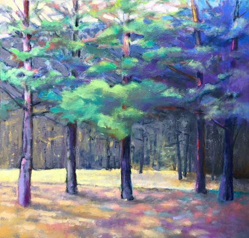 oil painting woodland landscape