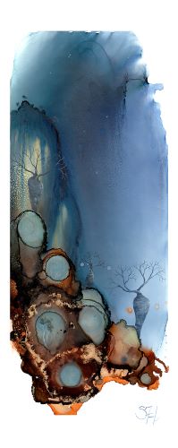 Abstract Australian landscape by artist Suzy French