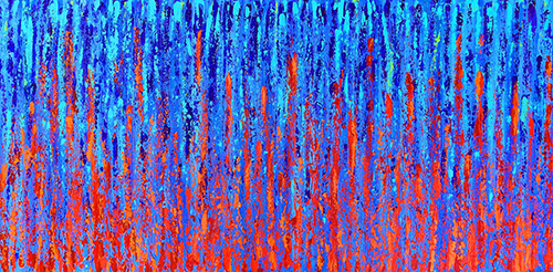 Colorful textured abstract on canvas