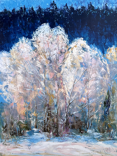 landscape with frosted trees by Vera Neel