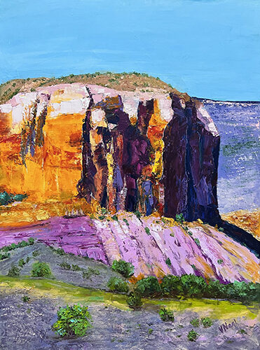 New Mexico landscape, oil painting by Vera Neel