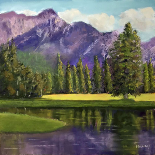 Mountain landscape in pastel by Bill McCauley