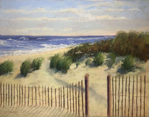 Beach landscape in pastel by Bill McCauley