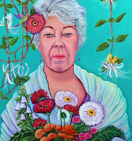 Acrylic portrait by Janice Ecinja McCaskill