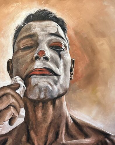 self-portrait as a clown by Shameer Sharma