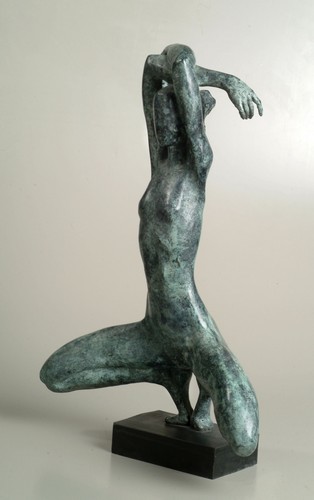 bronze sculpture of a gynmast