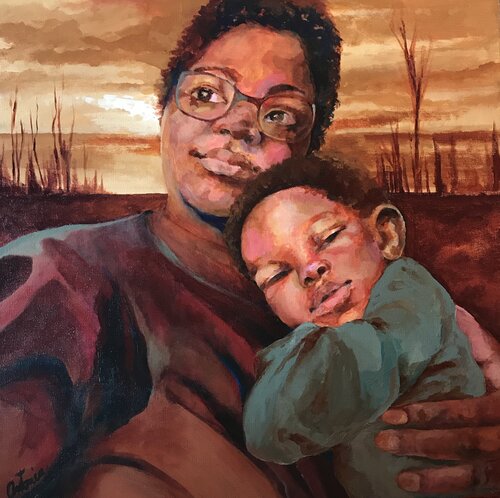 Portrait of a mother and son by Toni Ruppert