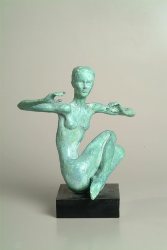 Bronze sculpture of a gymnast