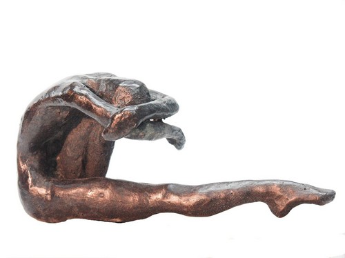 Bronze sculpture of a gymnast