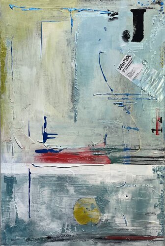 Mixed media abstract by artist John Wesley