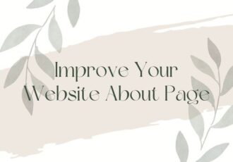 Improve your website about page