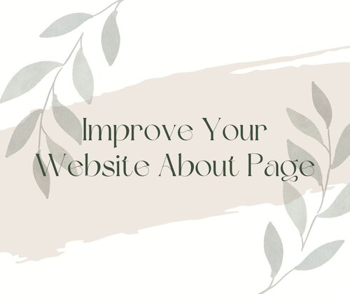 Improve your website about page