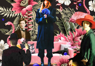 art collage featuring singer Patti Smith