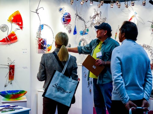 shoppers at a wholesale trade show