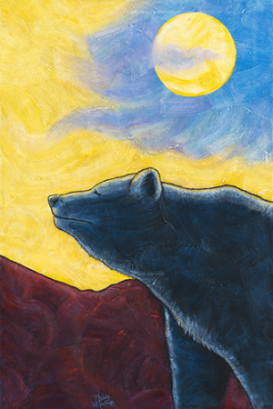 whimsical bear painting