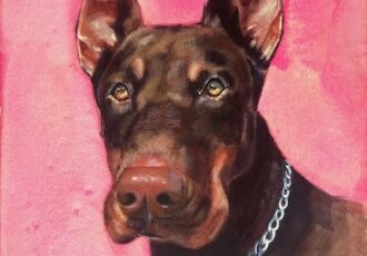 doberman pet portrait